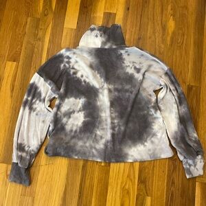 Sunday Stevens Women’s Gray and White Tie Dye Sweatshirt Size S